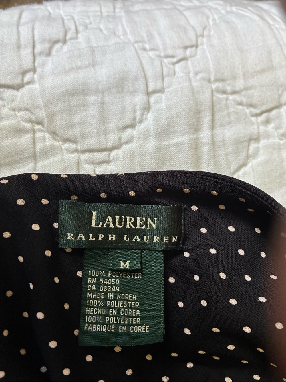 Ralph Lauren Black Dress with White Polka Dots - Picture 4 of 4